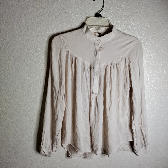 Rebecca Taylor 1/4 buttoned long sleeve blouse sz 4 - Picture 5 of 9